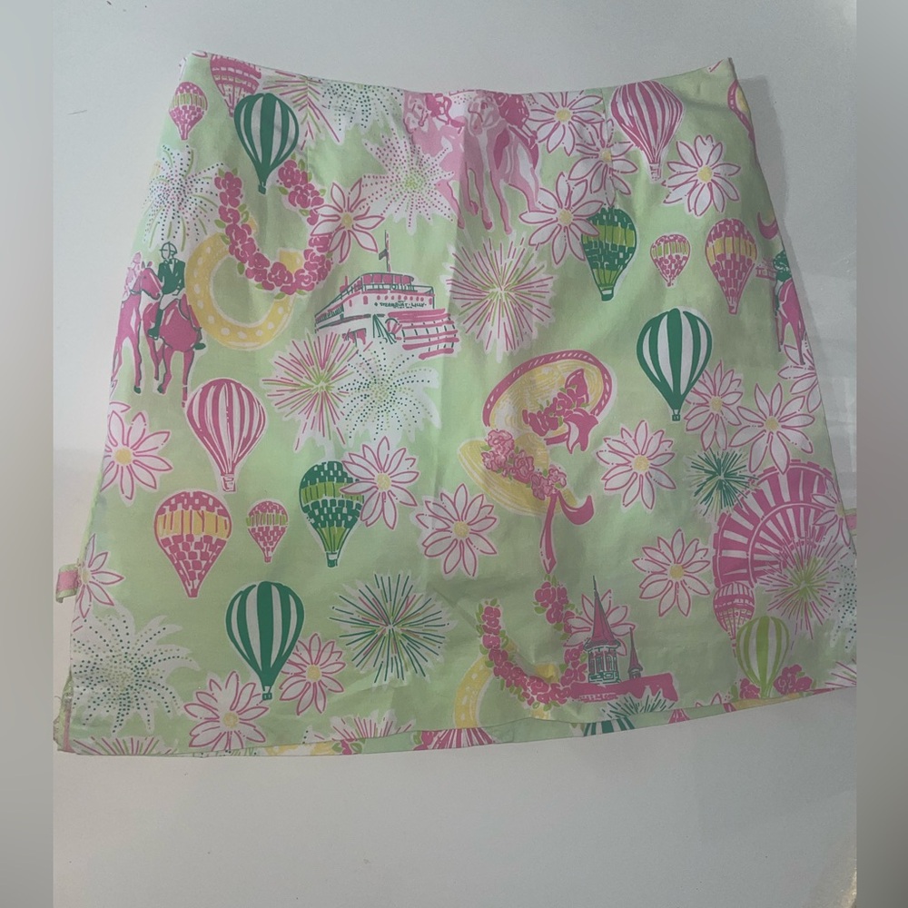 Lilly Pulitzer white label Kentucky Derby skort